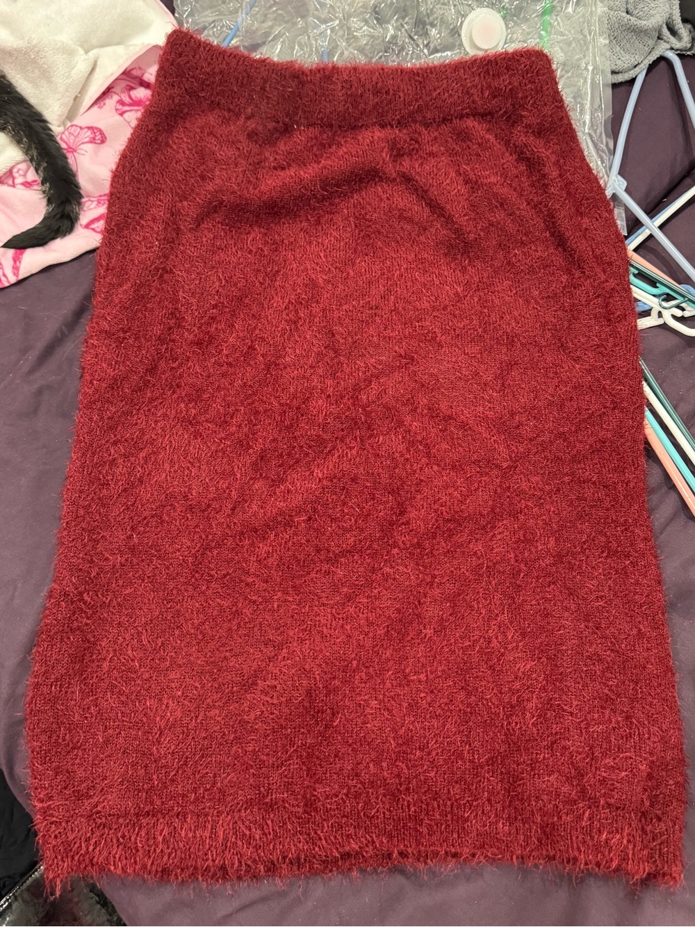 JustFab Burgundy Sweater Pencil Skirt size XXL
